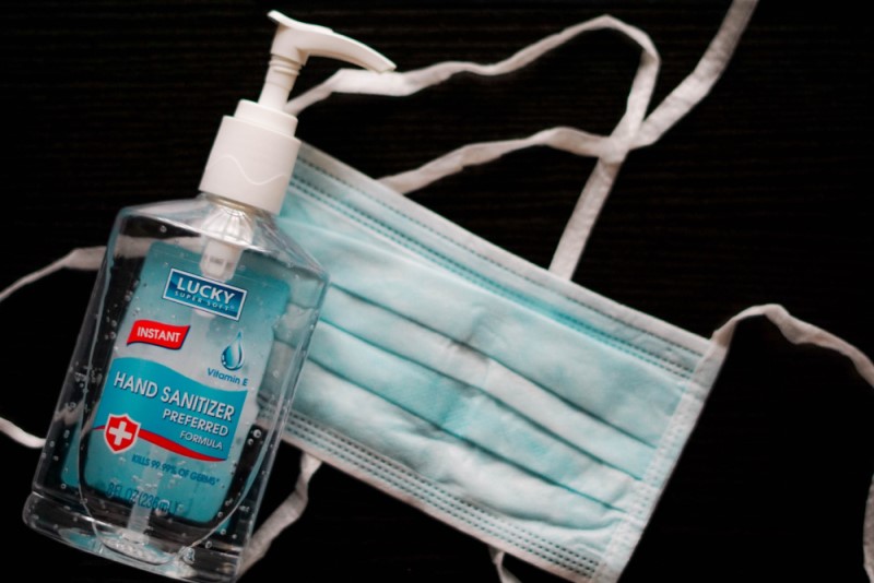 Face mask and sanitizer